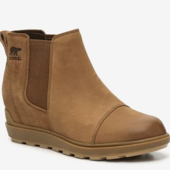 Sorel leather boots Evi wedge Chelsea boots - Picture 1 of 14